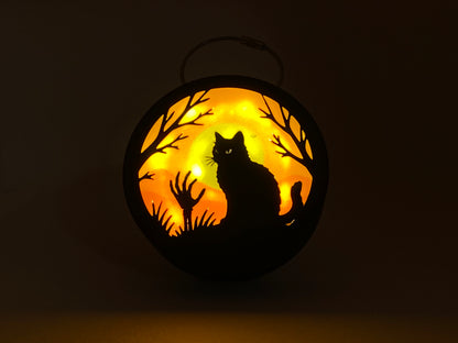 Pisică neagră, Halloween, pentru lampa mini Twilo